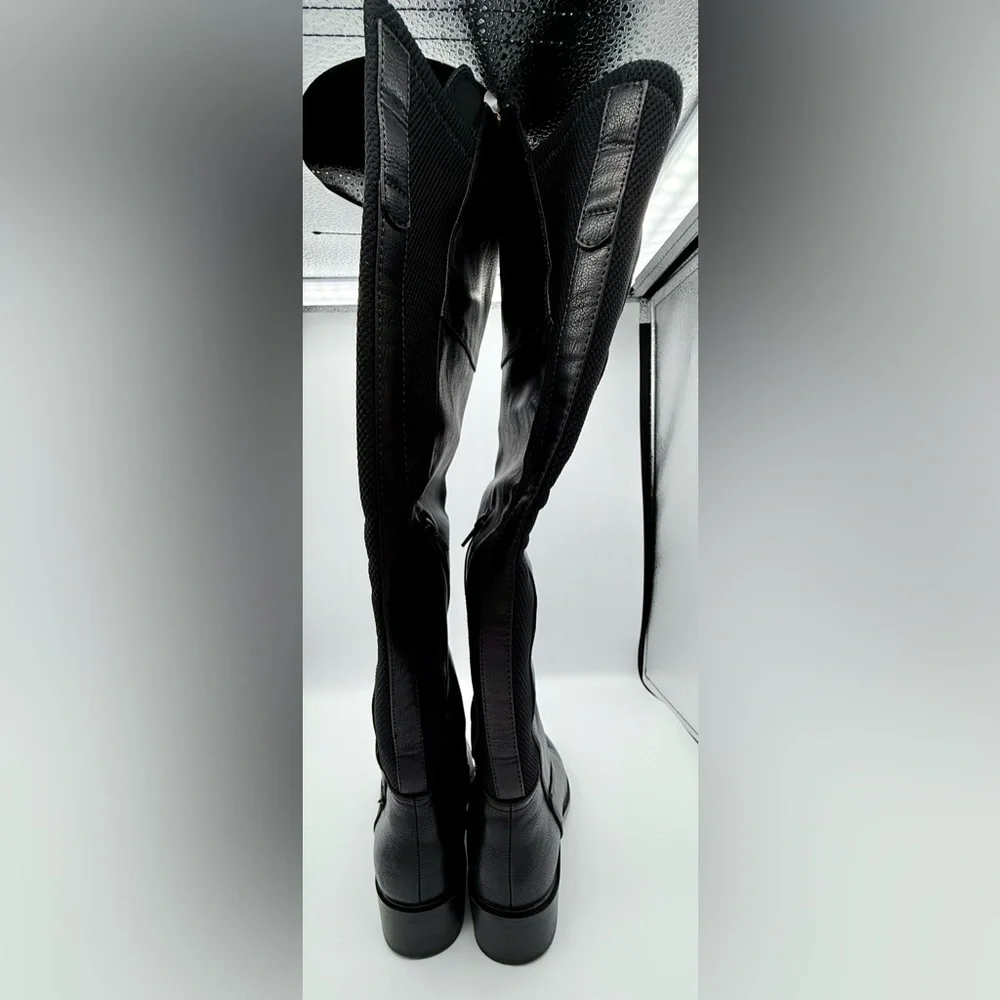 BareTraps‎ Anika Over-The-Knee Black Boots Wide Calf Comfort Riding Style Size 8